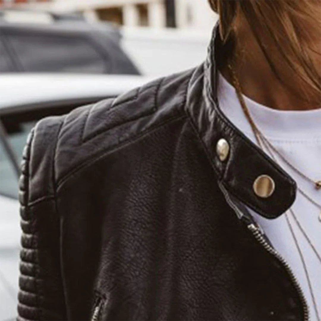 Rose - Stylish Biker Leather Jacket