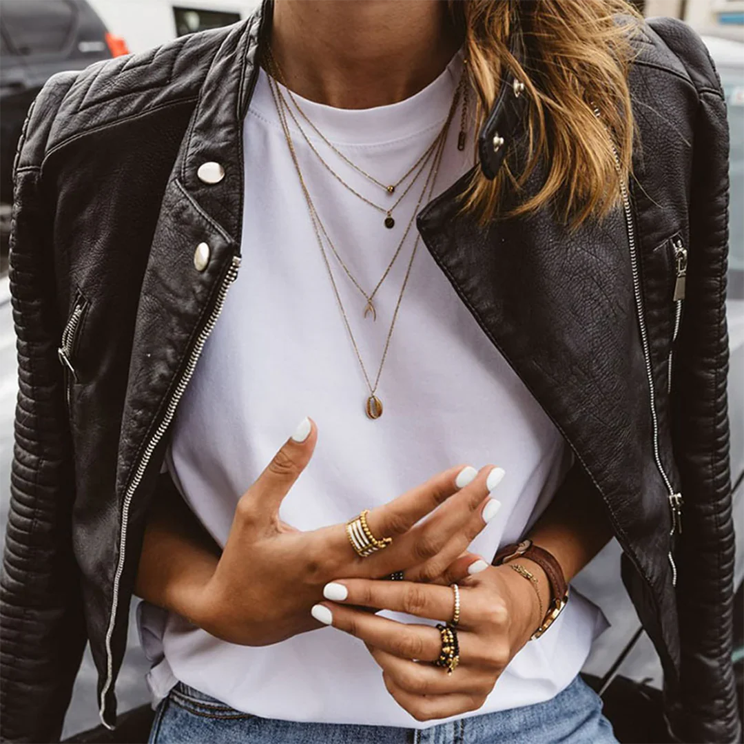 Rose - Stylish Biker Leather Jacket