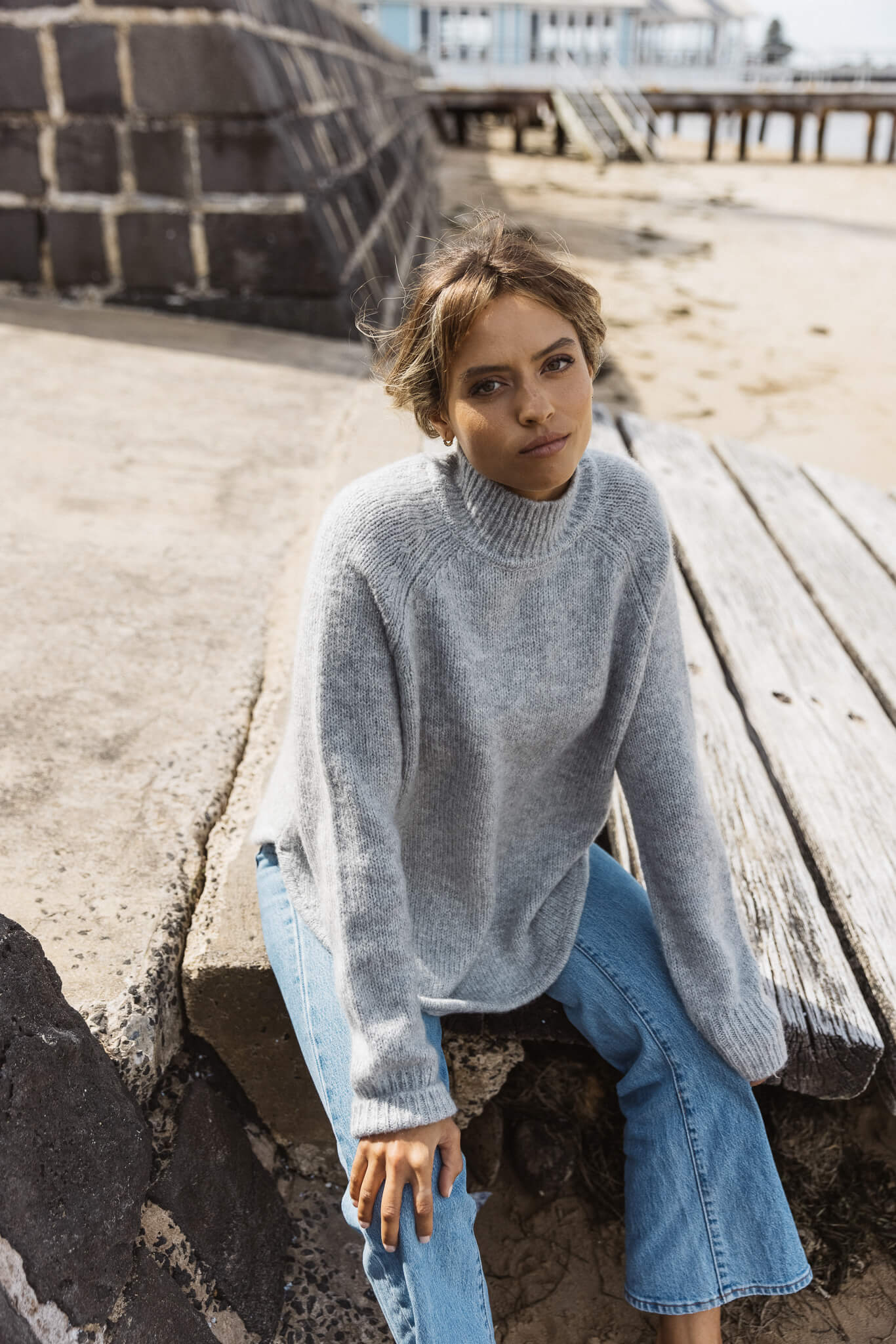 Silver Birch Sadie Mock Neck Pullover