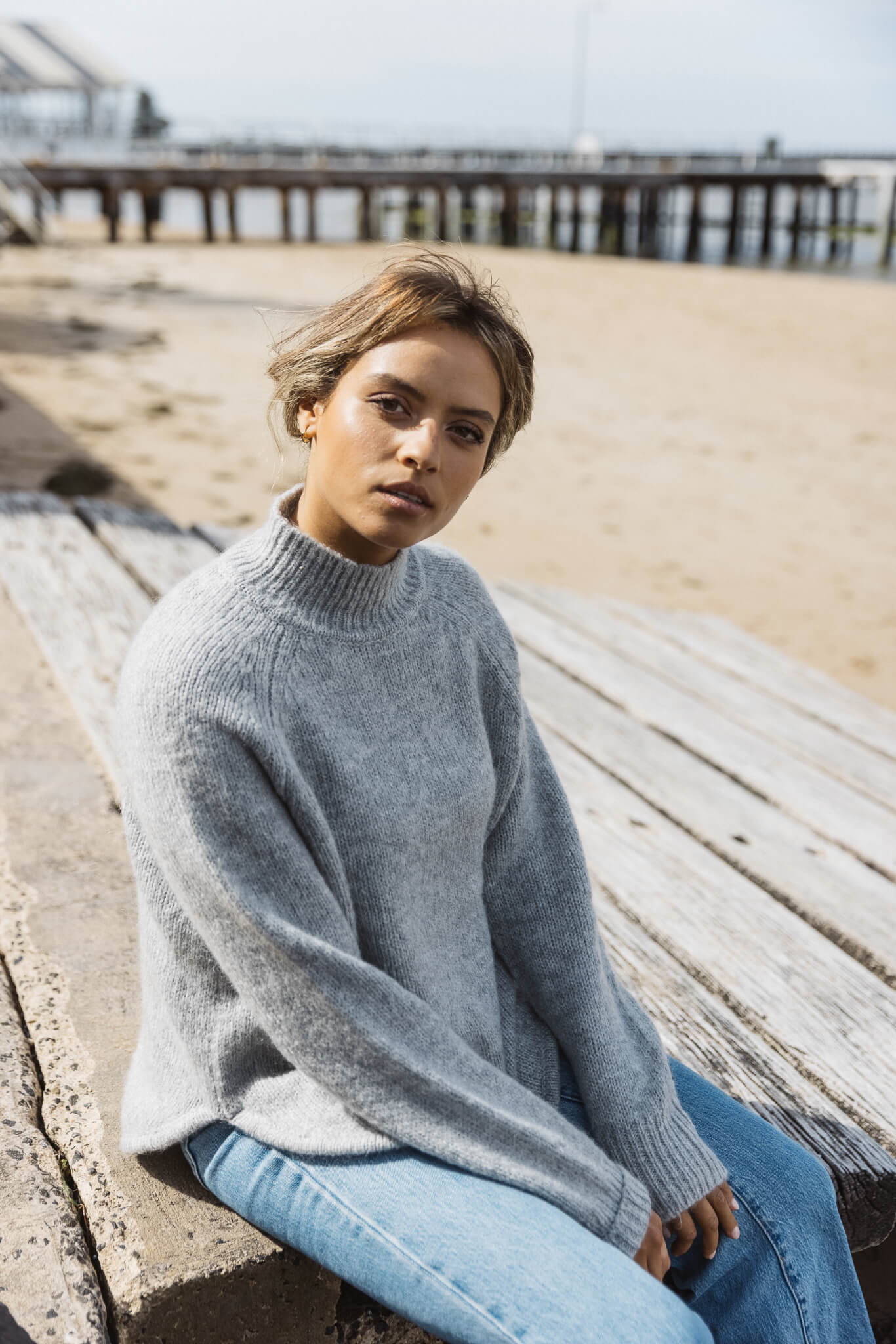 Silver Birch Sadie Mock Neck Pullover