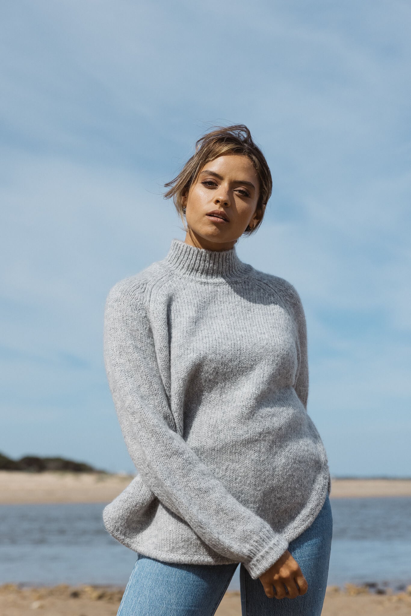 Silver Birch Sadie Mock Neck Pullover