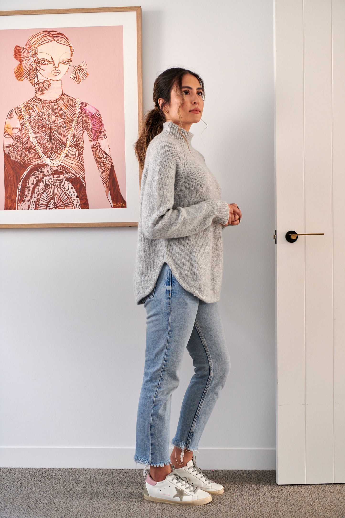 Silver Birch Sadie Mock Neck Pullover