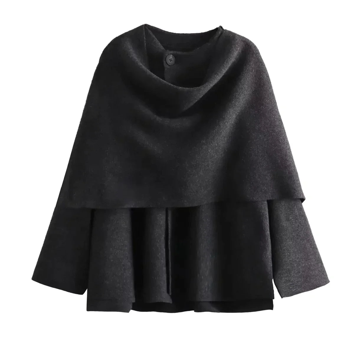 Sara™️ Asymmetrical Scarf Women Short Knitted Coat