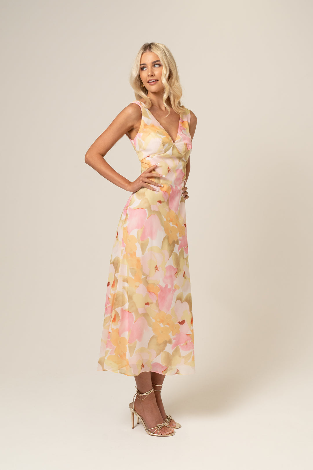 Bailey V-Neck Midi Dress