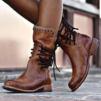 Alma - Lace-up Boots