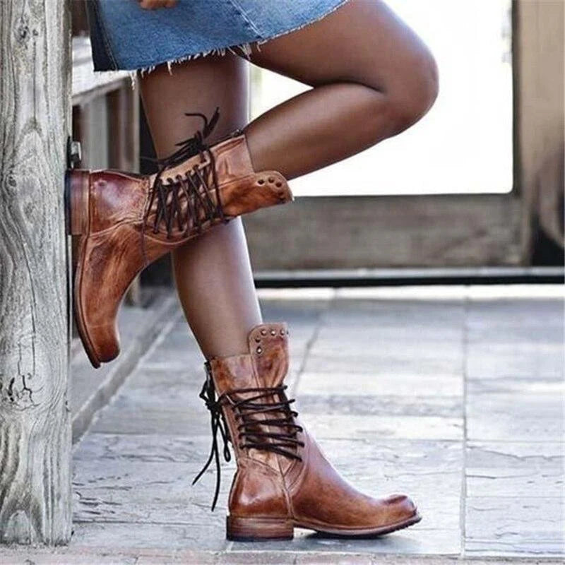 Alma - Lace-up Boots