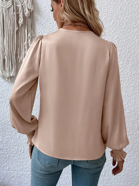 Rose - Satin Wrap Blouse