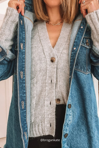 Katy - Silver Birch Cardigan