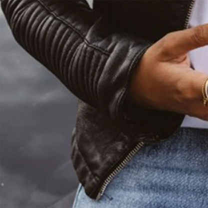 Rose - Stylish Biker Leather Jacket