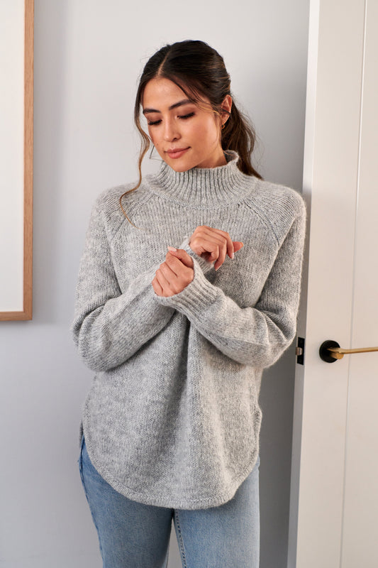 Silver Birch Sadie Mock Neck Pullover