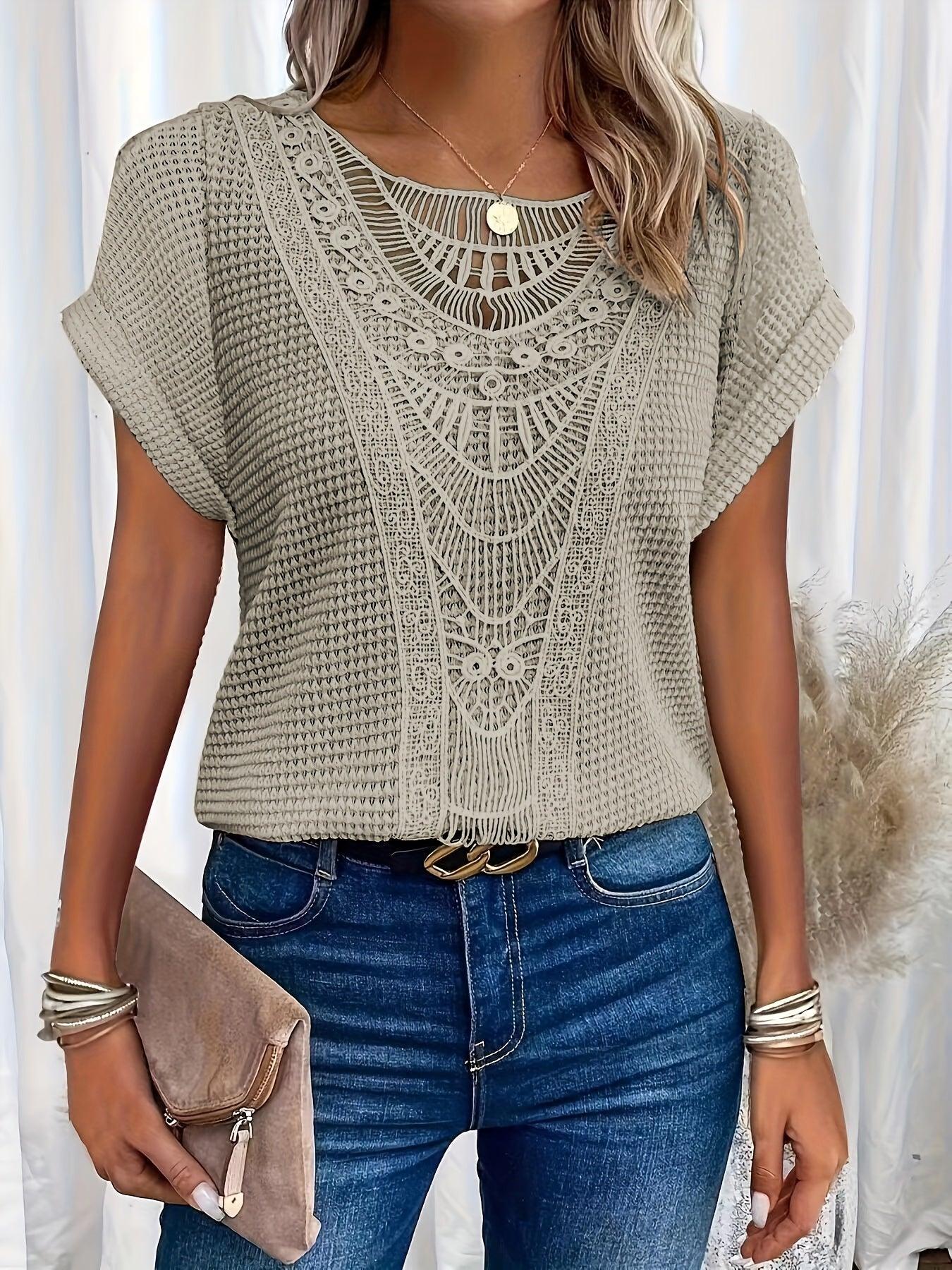 Beautifully-Detailed Knitted Top