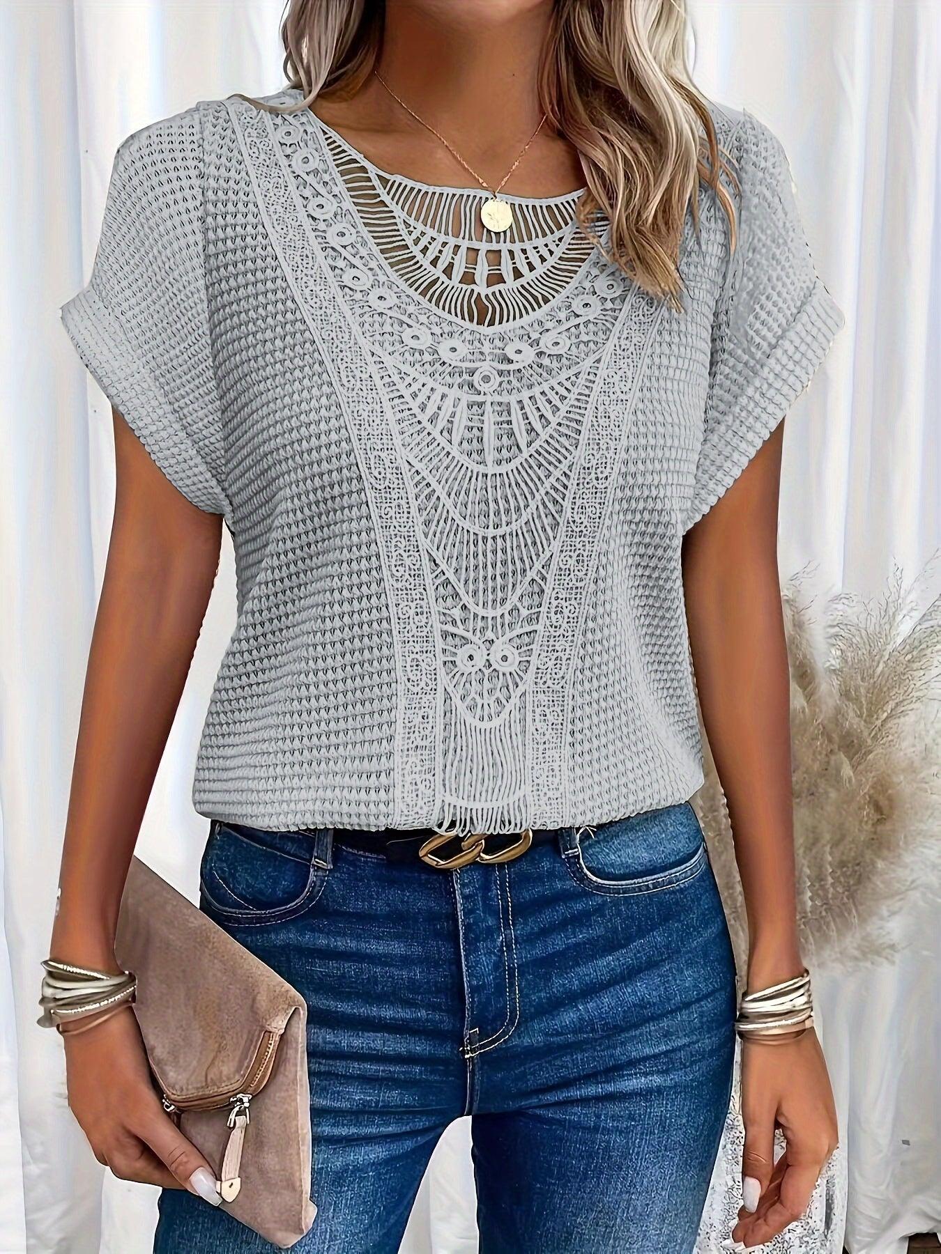 Beautifully-Detailed Knitted Top